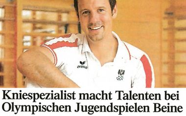 Kniespezialist macht Talenten bei Olympischen Jugendspielen Beine