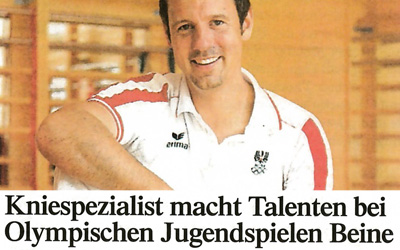 Kniespezialist macht Talenten bei Olympischen Jugendspielen Beine