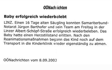 Baby erfolgreich wiederbelebt