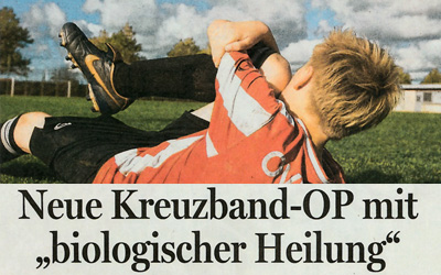 Kreuzband OP mit biologischer Heilung